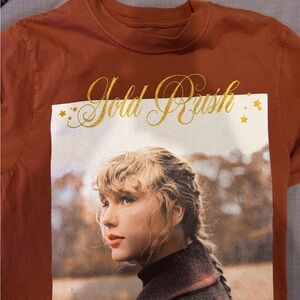 Like New Gold Rush Long Sleeve Tee Taylor Swift Shirt Top Evermore